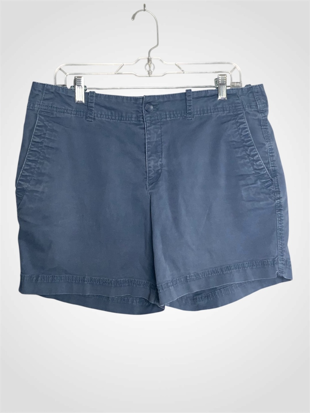 Eddie Bauer High Waist Women's Shorts - Slate Blue - 10